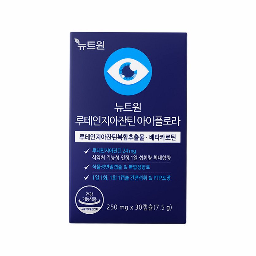뉴트원 루테인지아잔틴 아이플로라 베타카로틴 눈건강 30캡슐, 1개